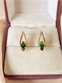 Серьги "Изумрудный танец" (Б5) 15746