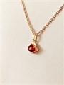 Комплект цепочки с кулоном "Нежность граната" 15834