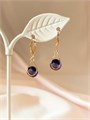 Серьги  "Аметистовая роса" (Б2) 15856