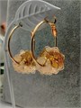Серьги-кольца  "Легкость цветов" (Г11) 15950