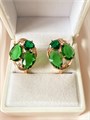 Серьги "Великолепный изумруд" (Б5) 16039