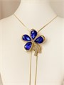 Колье  "Сапфировый цветок" 16197