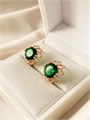 Серьги "Манящий изумруд" (Б2) 16303
