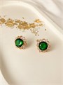 Серьги "Манящий изумруд" (Б2) 16303