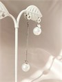 Серьги "Белоснежная любовь" (В8) 16506