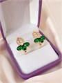 Серьги "Изумрудный ансамбль" (Б4) 16546