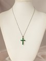 Колье "Изумрудный крест" (И) 16655