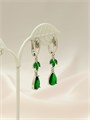 Серьги "Изумрудный вечер" серебро 16881