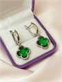 Серьги "Изумрудный клевер" (А7) 16893