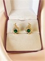 Серьги "Энергия изумруда" (Б5) 16935