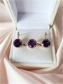 Серьги "Аметистовое солнце" (Б5) 16951