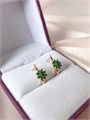 Серьги "Изумрудные цветы" (Б6) 16953