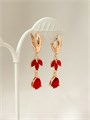 Серьги "Рубиновый дождь" (А1) 16977