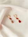 Серьги "Рубиновый дождь" (А1) 16977