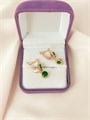 Серьги "Яркий изумруд" (Б7) 16997