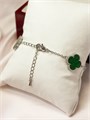 Браслет "Изумрудный клевер" серебро (Б11) 17074
