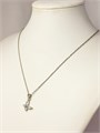Комплект цепочки с кулоном "Кристальная бабочка" 17101
