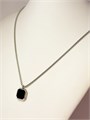 Комплект цепочки с кулоном "Черный квадрат" 17173