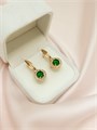 Серьги "Сияние изумруда" (А5) 17279