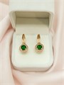 Серьги "Сияние изумруда" (А5) 17279