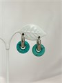 Серьги "Бирюза в колечках" (А9) 17330