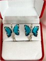 Серьги "Топазовые бабочки" (А8) 17457