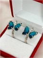 Серьги "Топазовые бабочки" (А8) 17457