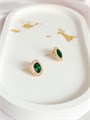 Серьги "Изумрудный шарм" (Б6) 17587