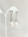 Серьги "Жемчужная капля" (В8) 17604