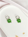 Серьги "Хризолитовый клевер" (В8) 17621