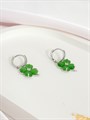 Серьги "Хризолитовый клевер" (В8) 17621