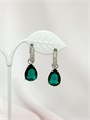 Серьги "Изумрудные капельки" (В9) 17627