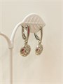 Серьги "Хрустальные часики" (серебро) 17645