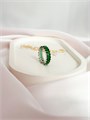Кольцо  "Изумрудная дорожка" серебро 17708