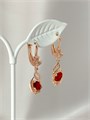 Серьги "Рубиновая симфония" (Б4) 17809