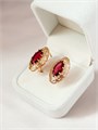 Серьги "Рубиновый закат" (Б5) 17842