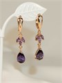 Серьги  "Аметистовый дождь" (Б7) 18105