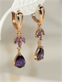Серьги  "Аметистовый дождь" (Б7) 18105