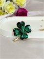 Брошь "Изумрудный цветок" 18154
