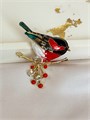 Брошь "Снегирь" 18167