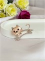 Брошь "Счастливый котик" 18170