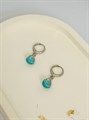 Серьги "Голубая роса" серебро (А10) 18454