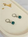 Серьги "Бирюзовая роса" серебро (А10) 18457