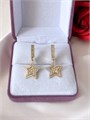 Серьги "Золотые звезды" (Г8) 18473