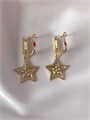 Серьги "Золотые звезды" (Г8) 18473