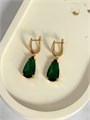 Серьги "Изумрудные капли" (Б5) 18567