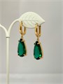 Серьги "Изумрудные капли" (Б5) 18567