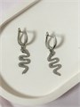 Серьги "Серебряные змейки" символ 2025 года! (В9) 18667