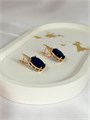 Серьги "Королевский сапфир" (Б6) 18699
