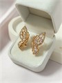 Серьги  "Хрустальная бабочка" (Б4) 18713